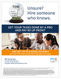 Brandable Fast Cash Advance and Refund Transfer Intuit Pro Series Combo Ad Flyer 2024