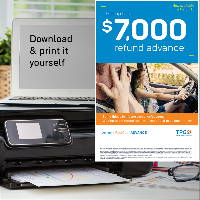 Fast Cash Advance Poster & Flyer (download and print)